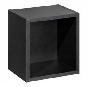 Szafka łazienkowa Furnidea Nova Black czarna kostka wisząca 28x25 cm otwarta 1 szt.