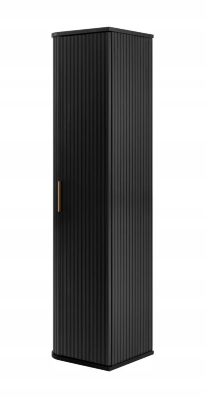 Szafka łazienkowa Furnidea słupek wiszący 139 cm czarny GLAMOUR 1 szt.