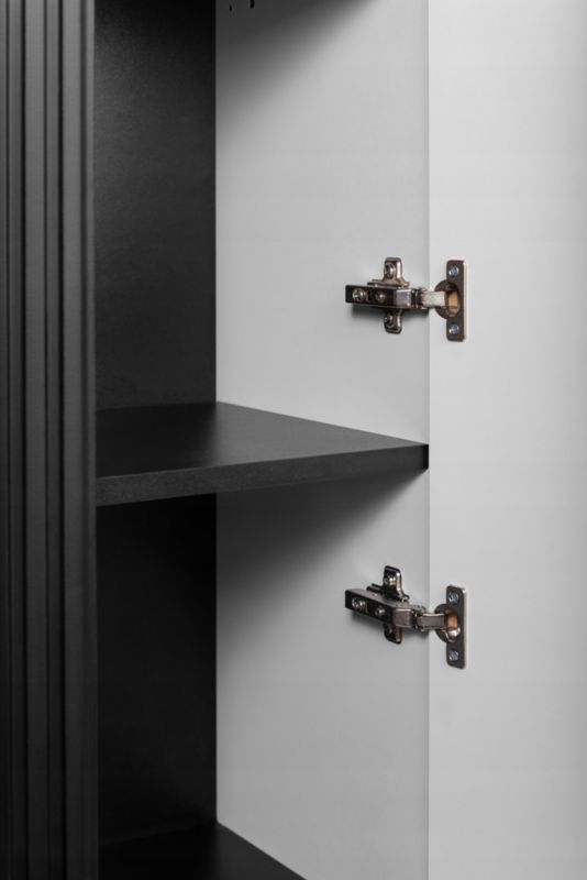 Szafka łazienkowa Furnidea słupek wiszący 139 cm czarny GLAMOUR 1 szt.