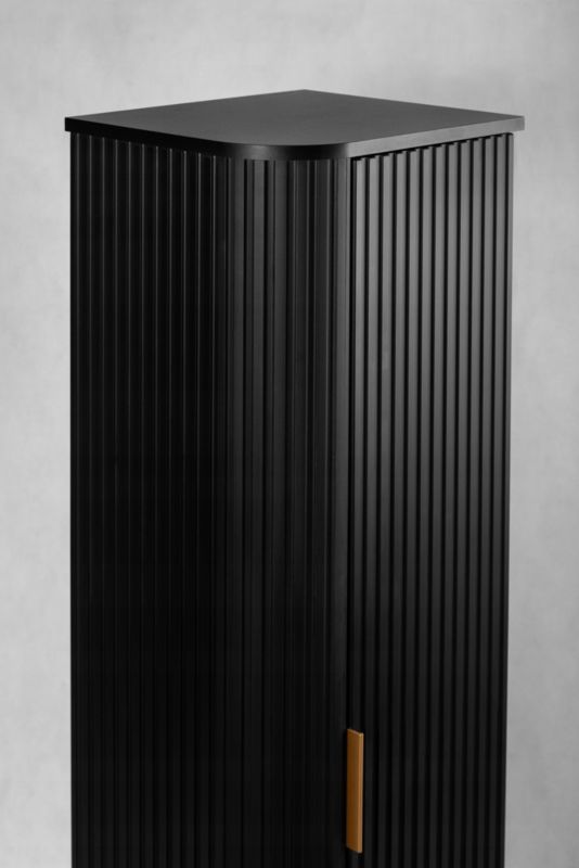 Szafka łazienkowa Furnidea słupek wiszący 139 cm czarny GLAMOUR 1 szt.