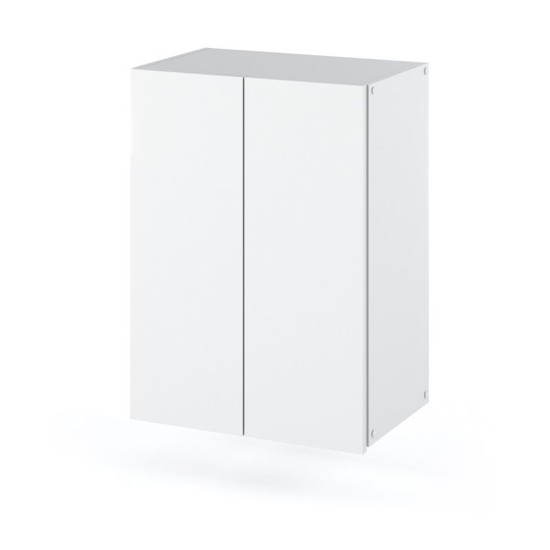 Szafka Łazienkowa Hurtownia-Mebli Wisząca Półek 2 Szafka łazienkowa wisząca 2DW40 40cm Biały Mat Biały Mat 40x25x60 cm 1sz