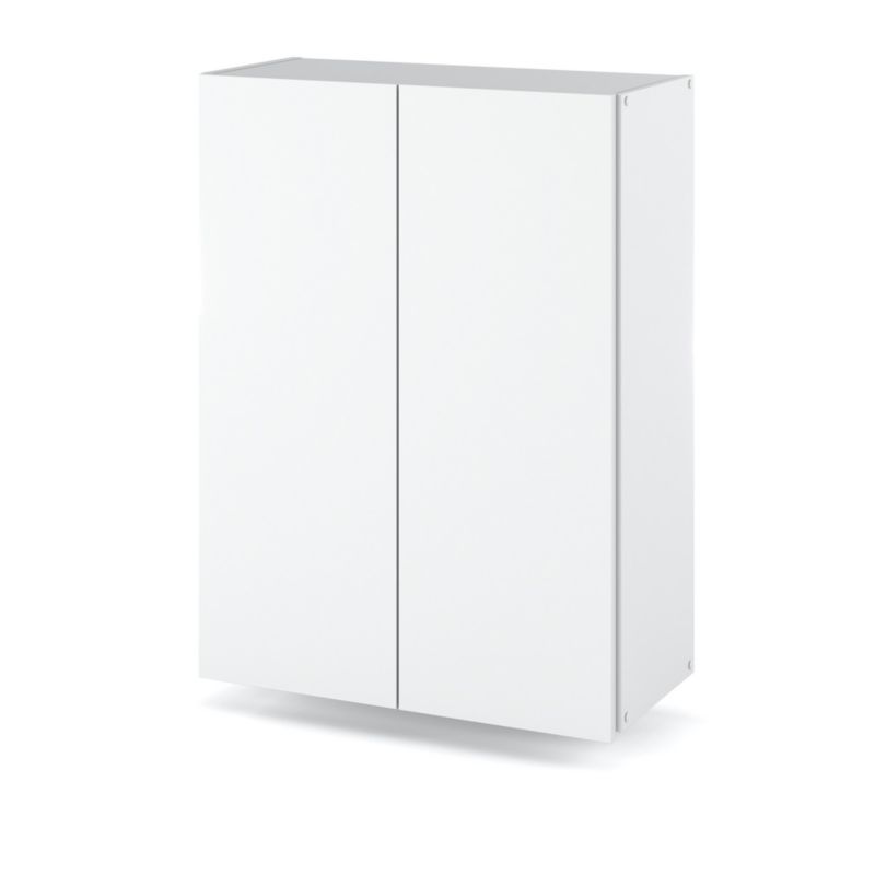 Szafka Łazienkowa Hurtownia-Mebli Wisząca Półek 2 Szafka łazienkowa wisząca 2DW60 60cm Biały Mat Biały Mat 60x30x80 cm 1sz