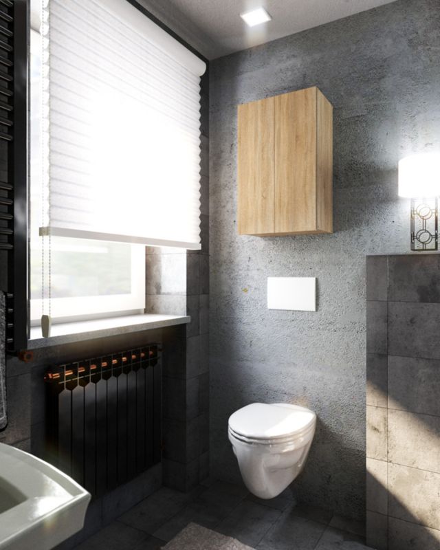 Szafka Łazienkowa Hurtownia-Mebli Wisząca Półek 2 Szafka łazienkowa wisząca 2DW60 60cm Dąb Sonoma Dąb Sonoma 60x30x80 cm 1