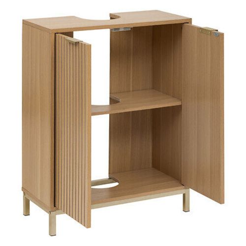 Szafka łazienkowa pod umywalkę Tasso 5FIVE SIMPLY SMART stojąca 60 cm naturalna ryflowana 1 szt.