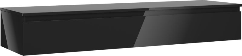 Szafka łazienkowa podumywalkowa Mexen Orio czarna połysk 160 cm 1 szuflada 1 szt.