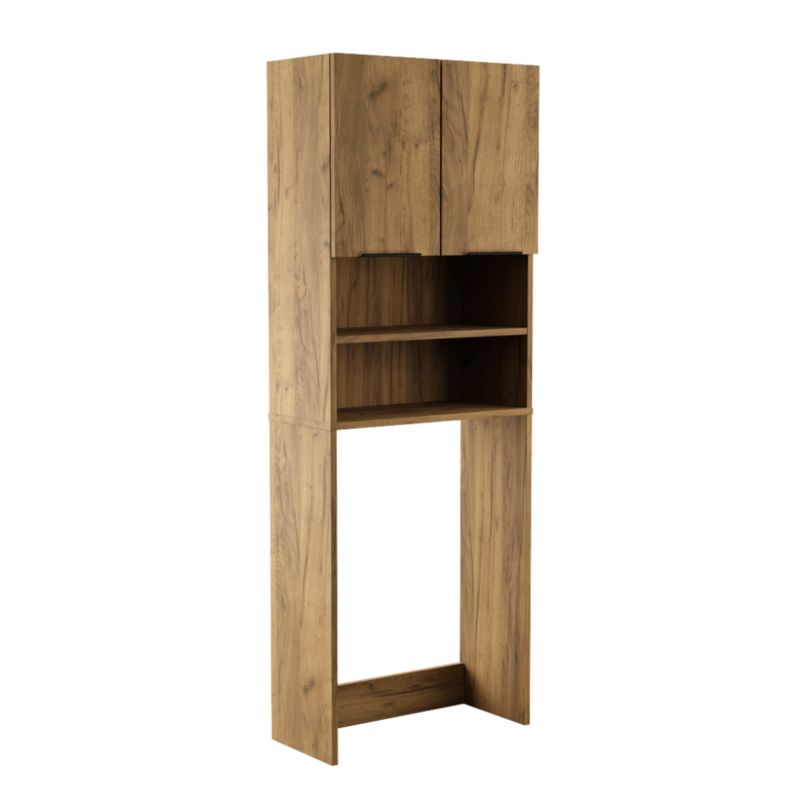 Szafka Łazienkowa SKXMeble Regał Stojąca Na Pralkę Bella Złoty Craft i Złoty Craft 180x66x30 1szt.
