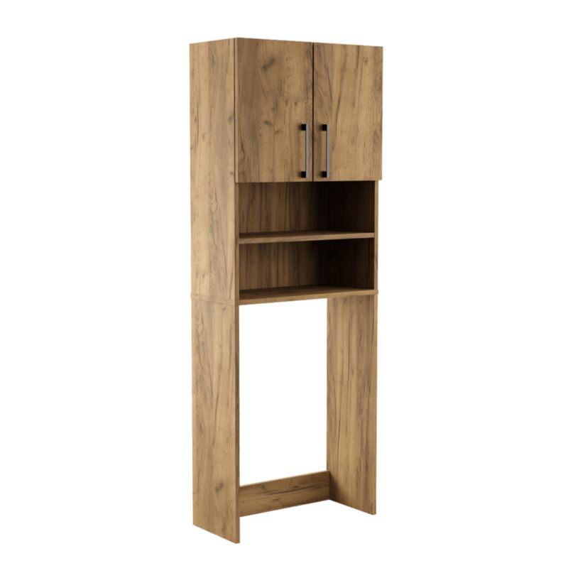 Szafka Łazienkowa SKXMeble Regał Stojąca Na Pralkę Bella Złoty Craft i Złoty Craft 180x66x60 1szt.