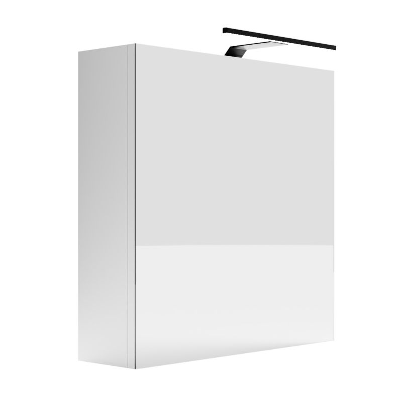 Szafka Łazienkowa SKXMeble Wisząca z Lustrem i Podświetleniem LED Elza Biały 60x40x14 1szt.