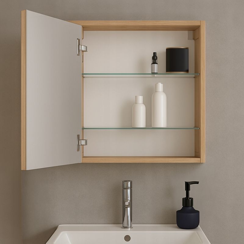 Szafka Łazienkowa Stamar Lustrzana 600 x 600 x 150 mm Dąb Craft Złoty Lampa LED 1 szt