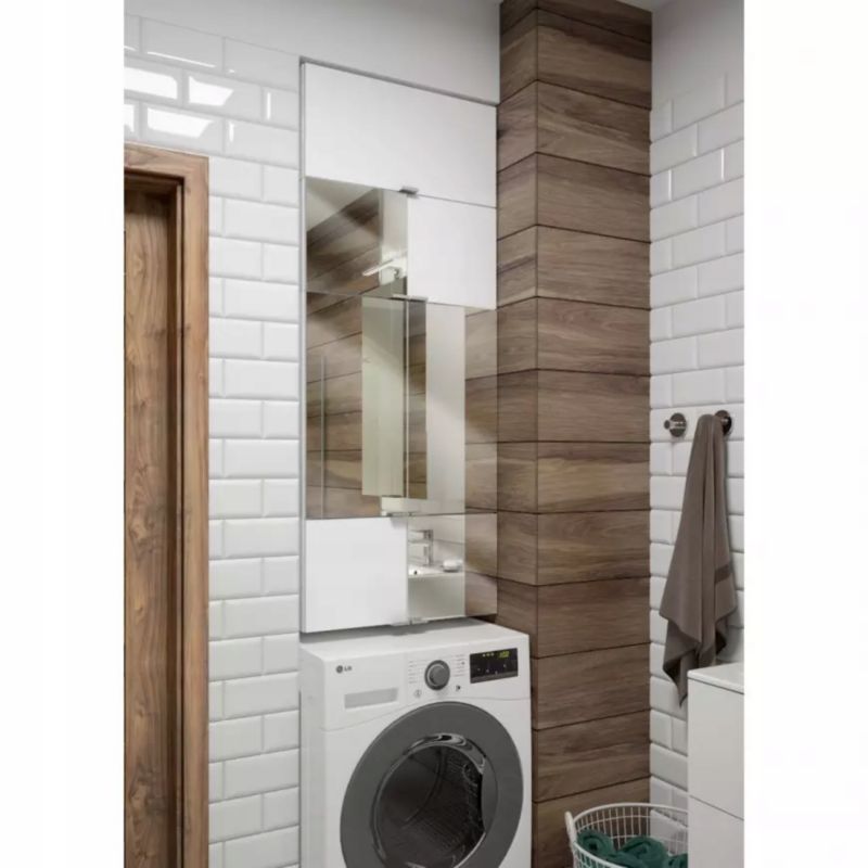 Szafka Łazienkowa Stamar Lustrzana Wisząca 600 x 600 mm Biała 2 Drzwi 1 Półka 1 szt