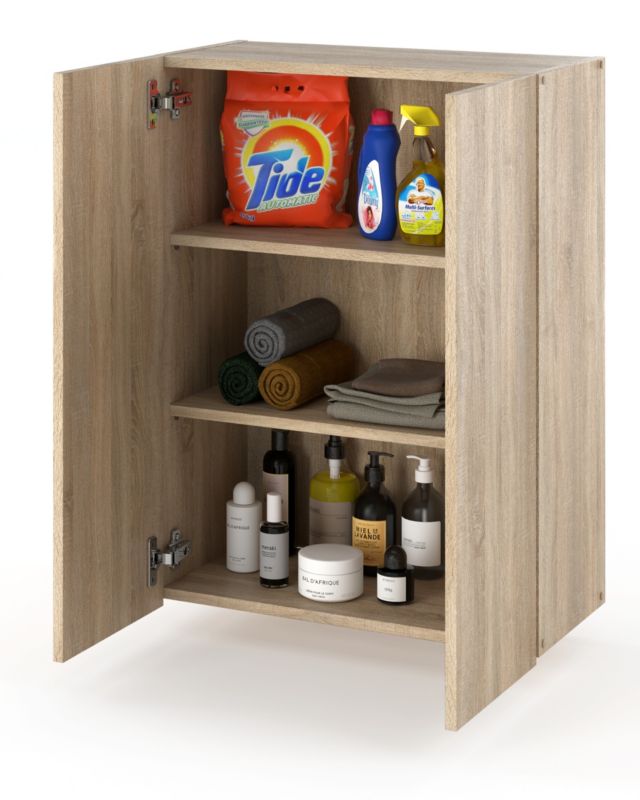 Szafka Łazienkowa Stiv-Meble Szafka Wisząca 60Cm Dąb Sonoma 60X30X80 Cm 1Szt.