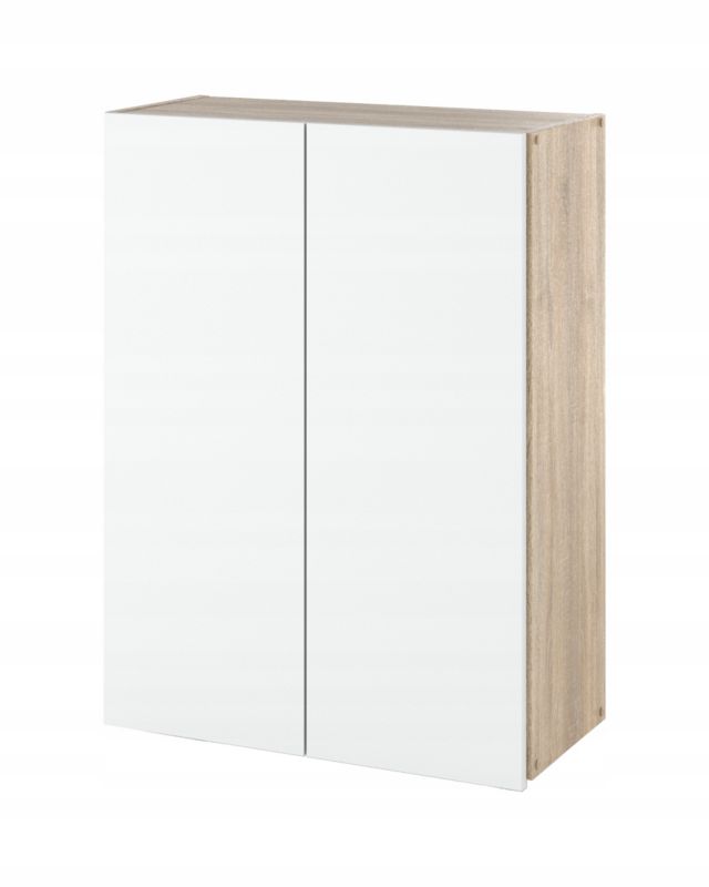 Szafka Łazienkowa Stiv-Meble Szafka Wisząca 60Cm Dąb Sonoma Biały Mat 60X30X80 Cm 1Szt.