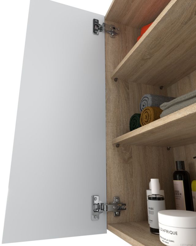 Szafka Łazienkowa Stiv-Meble Szafka Wisząca 60Cm Dąb Sonoma Biały Mat 60X30X80 Cm 1Szt.