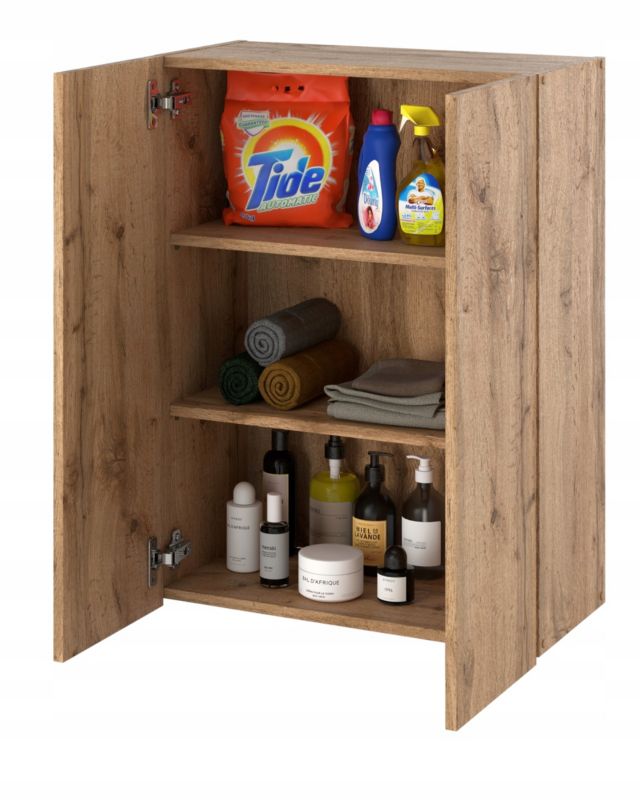 Szafka Łazienkowa Stiv-Meble Szafka Wisząca 60Cm Dąb Wotan 60X30X80 Cm 1Szt.