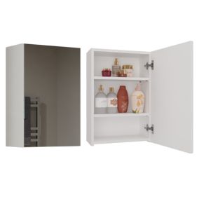 Szafka Łazienkowa Topeshop Wisząca z Lustrem Pola 1DL Biel Mat 22x40x60 cm 1 szt.