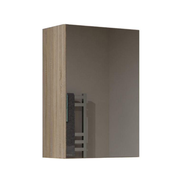 Szafka Łazienkowa Topeshop Wisząca z Lustrem Pola 1DL Dąb Sonoma 22x40x60 cm 1 szt.