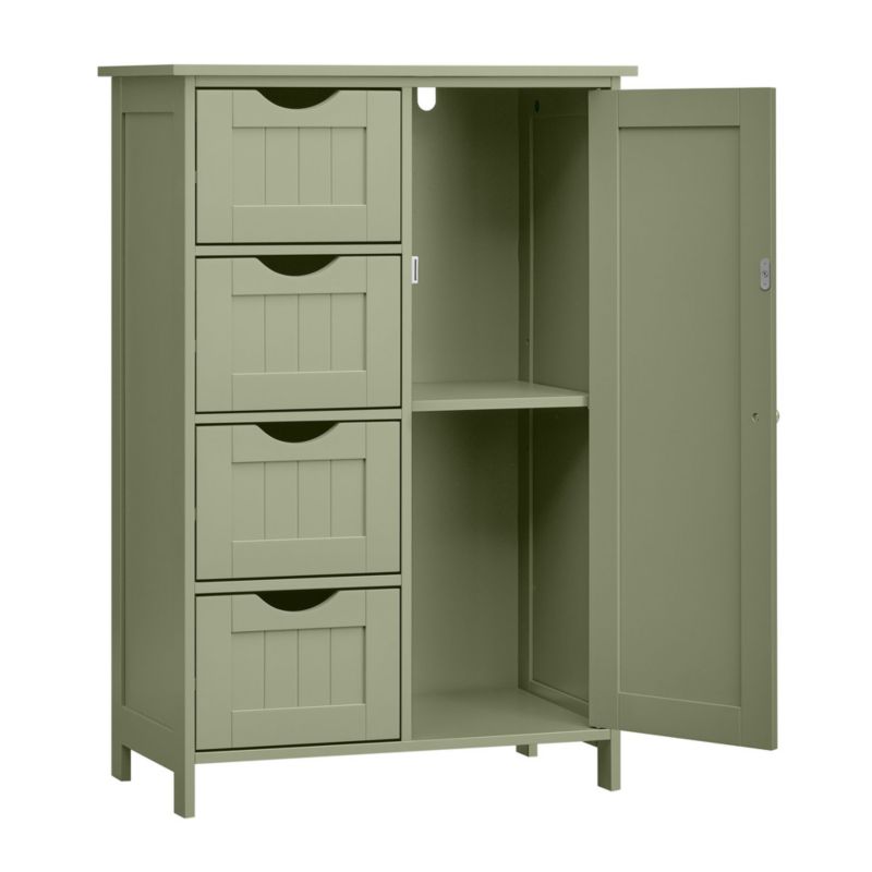 Szafka łazienkowa VASAGLE 4 szuflady Songmics  zielona 55x30x82 cm 1 szt.