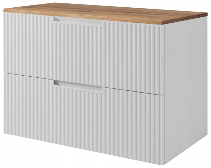 Szafka łazienkowa VENA 80 cm z blatem dąb craft biały mat 1 szt