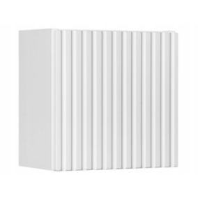 Szafka Łazienkowa Wisząca KOSTKA 30 cm Biała z Ryflowanym Frontem Nova White Furnidea 1 szt.