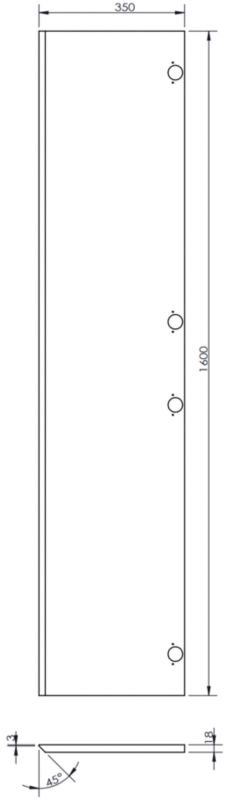 Szafka łazienkowa wisząca Mexen Orio czarny połysk 35x160x30 cm 1 drzwi 1 szt.