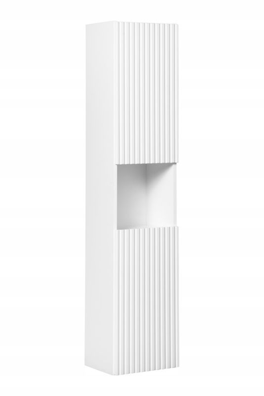 Szafka łazienkowa wisząca słupek 140 cm z frontem ryflowanym