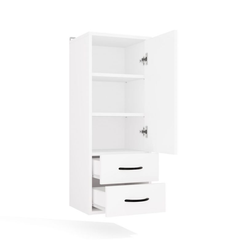 Szafka Łazienkowa Wisząca Topeshop NINA W1D2S BIAŁA 2 Szuflady 3 Pólki 30x90x35 1 szt.
