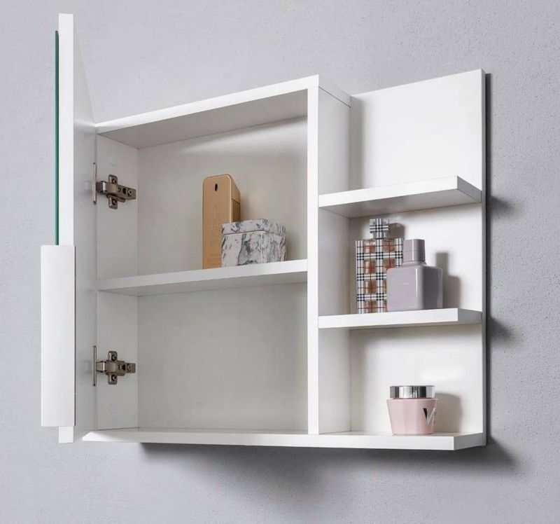 Szafka łazienkowa z lustrem Better Home 60 x 50 x 14 cm biała prawa