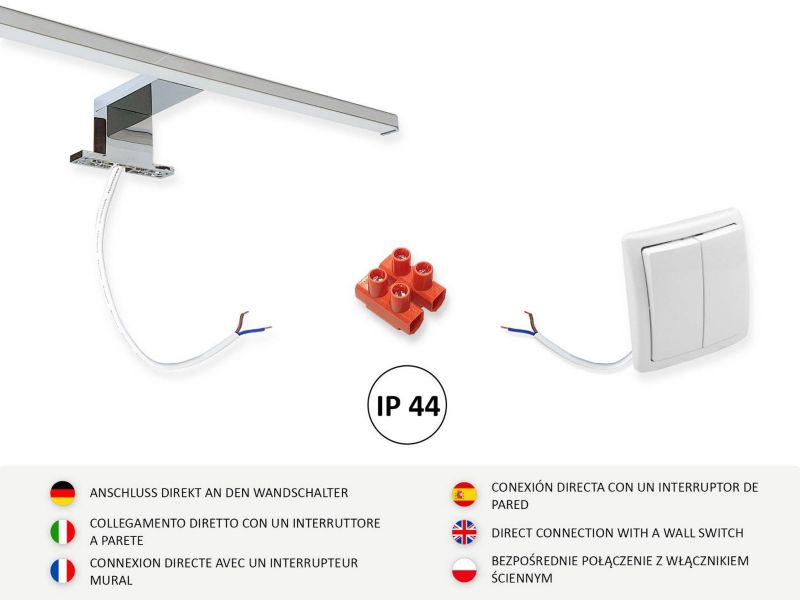 Szafka łazienkowa z lustrem Better Home 60 x 50 x 14 cm oświetlenie LED biała lewa 1 szt.