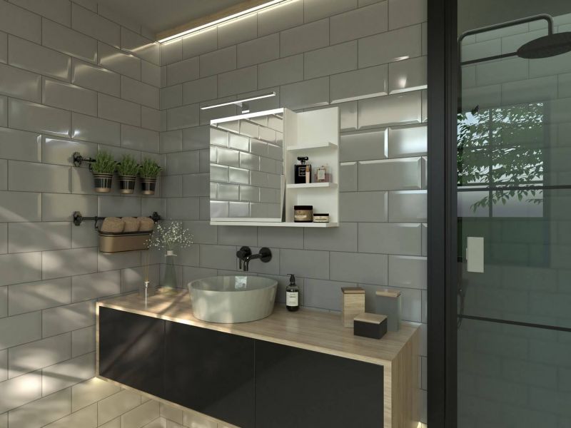 Szafka łazienkowa z lustrem Better Home 60 x 50 x 14 cm oświetlenie LED biała prawa 1 szt.