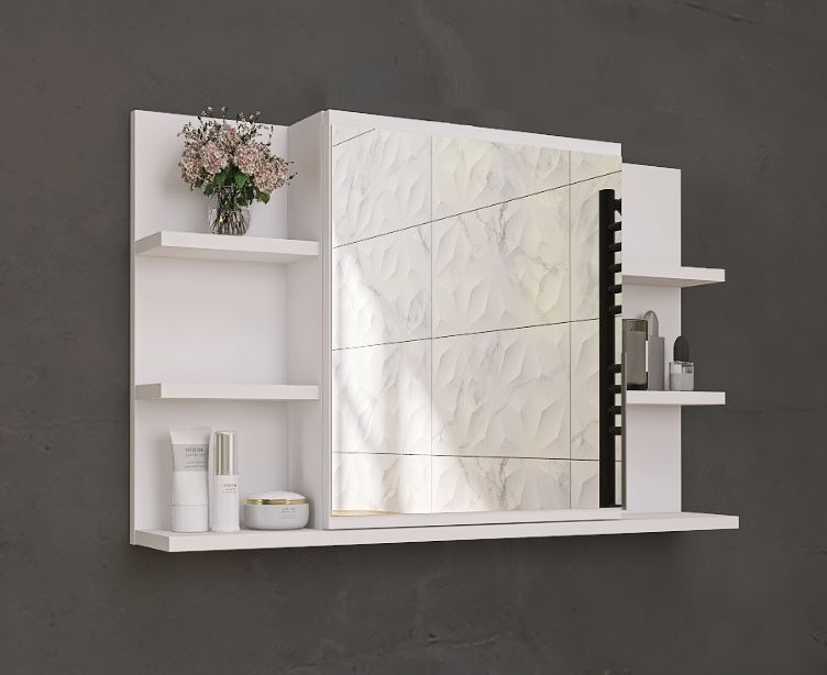 Szafka łazienkowa z lustrem Better Home 80 x 50 x 14 cm, Biała, 1 szt.