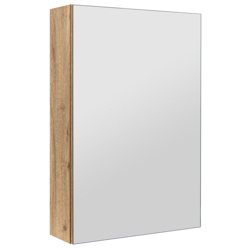 Szafka łazienkowa z lustrem MyFurni, 40 cm, dąb wotan, wisząca, lustrzana, 1 szt.