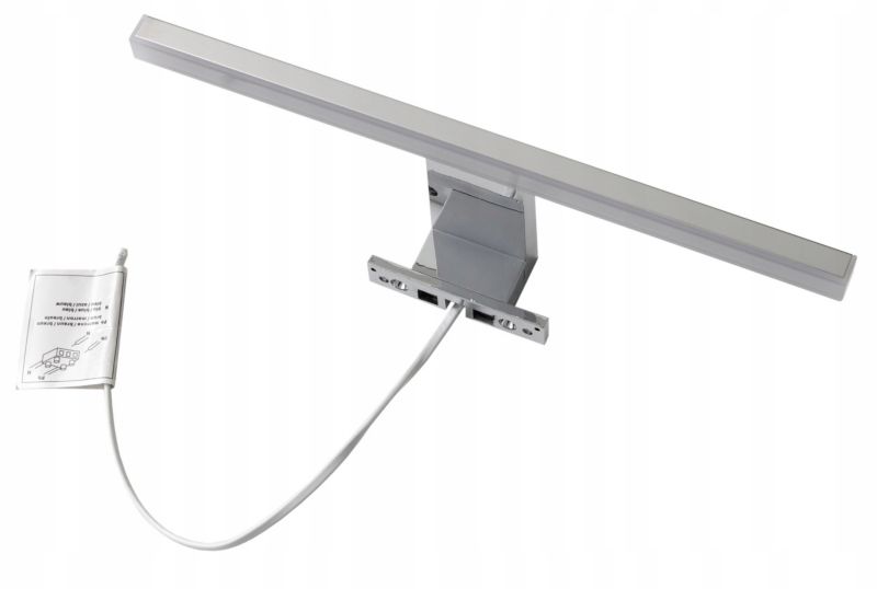 Szafka łazienkowa z lustrem MyFurni, 50 cm, biała połysk, oświetlenie LED, wisząca, lustrzana, 1 kpl.