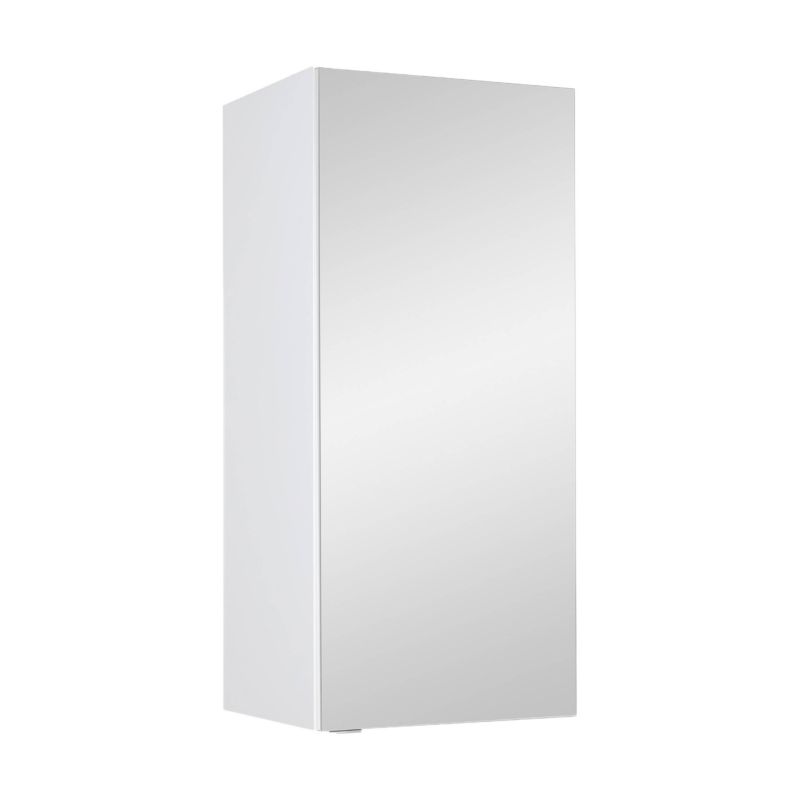 Szafka Łazienkowa z Lustrem Stamar  Wisząca 40x90x35 cm Biała MDF Półki Cichy Domyk