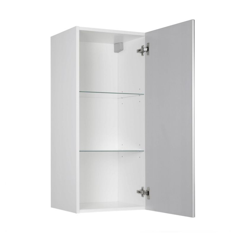 Szafka Łazienkowa z Lustrem Stamar  Wisząca 40x90x35 cm Biała MDF Półki Cichy Domyk