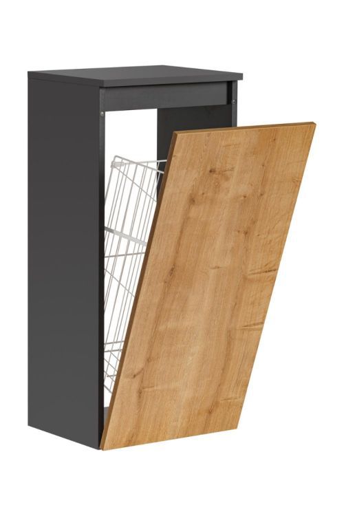 Szafka Comad łazienkowa MONAKO GREY OAK 811 40cm szary/dąb z koszem 1 szt