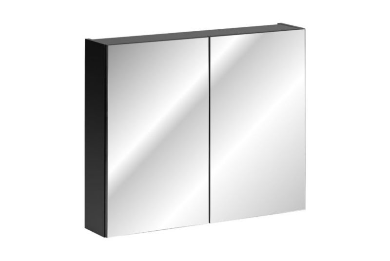 Szafka Comad łazienkowa SANTA FE BLACK 80 cm czarny mat z lustrem 1 szt