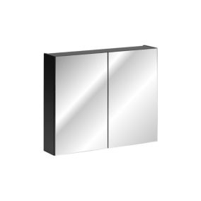 Szafka Comad łazienkowa SANTA FE BLACK 80 cm czarny mat z lustrem 1 szt