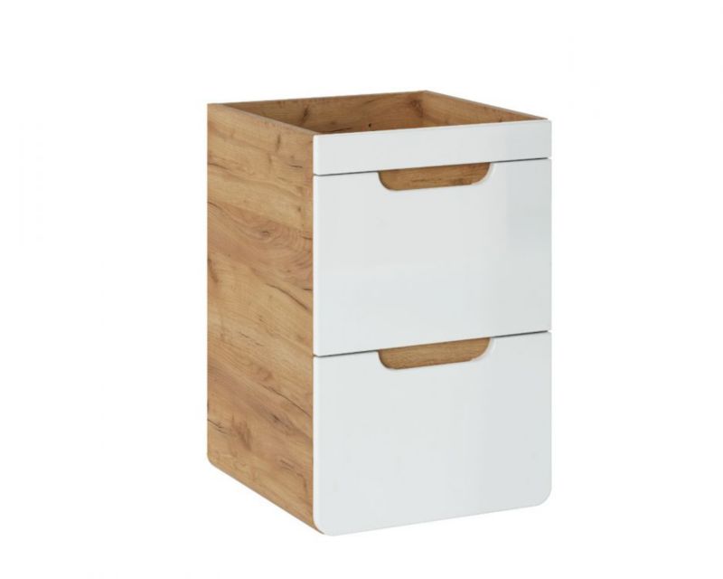 Szafka Comad pod umywalkę ARUBA 823 40 cm biała/dąb 1 szt