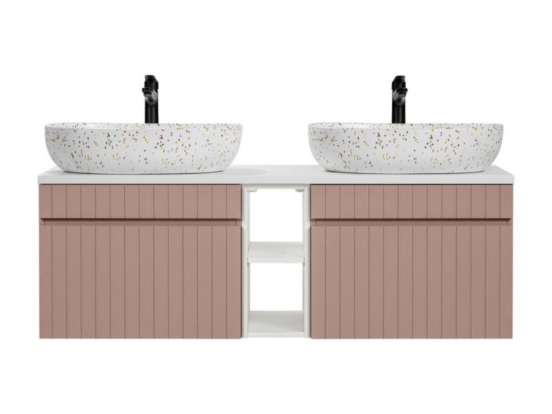 Szafka Comad pod umywalkę nablatową ICONIC ROSE 60cm + ICONIC ROSE 60cm zestaw z blatem 1 szt