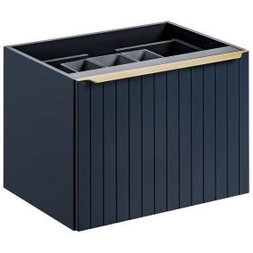 Szafka Comad pod umywalkę nablatową SANTA FE DEEP BLUE 60 cm niebieska indigo z blatem 1 szt