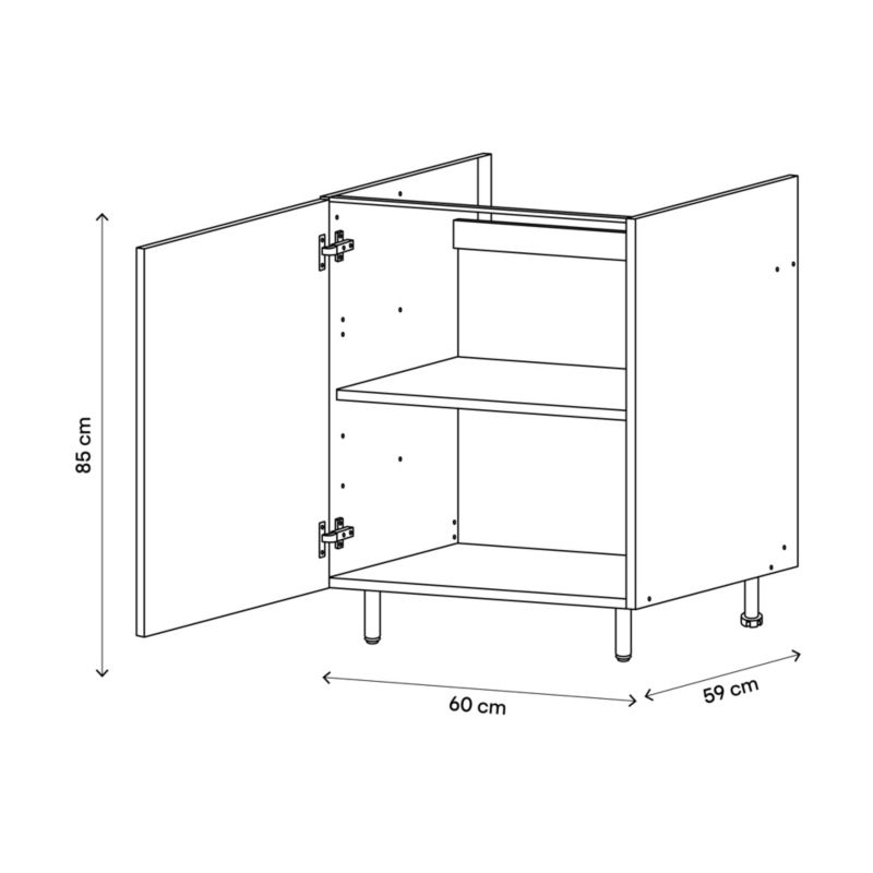 Szafka dolna Pragma 60 cm biała