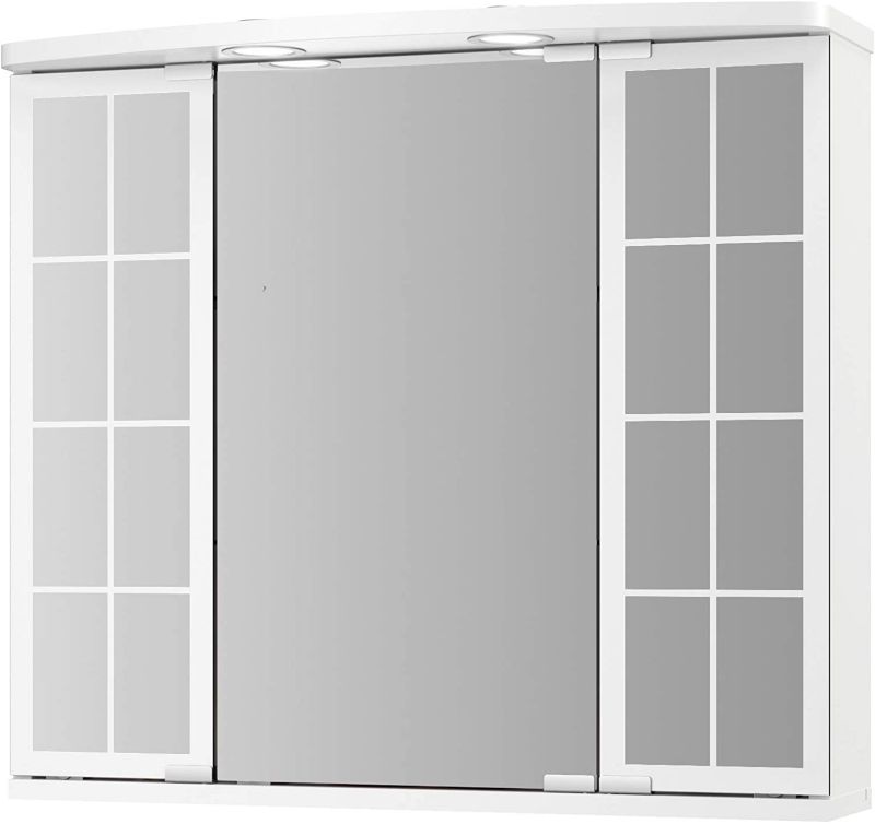 Szafka Domotechnika z lustrem 68x60x22cm z gniazdkiem i oświetleniem 1szt