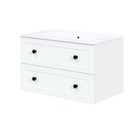 Szafka Halmar pod umywalkę TORETO 2S 80cm biały mat 1 szt