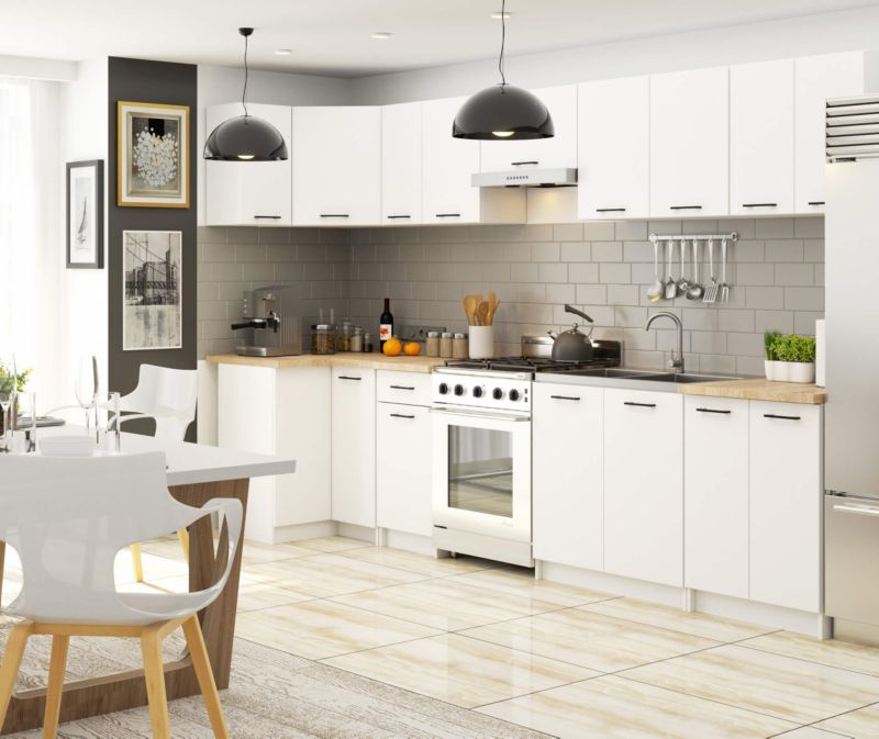 Szafka kuchenna Akord W80 system Oliwia Biała 80 cm 2 drzwi kolor Biały mat 2 półki 80x30x58 cm 1 szt.