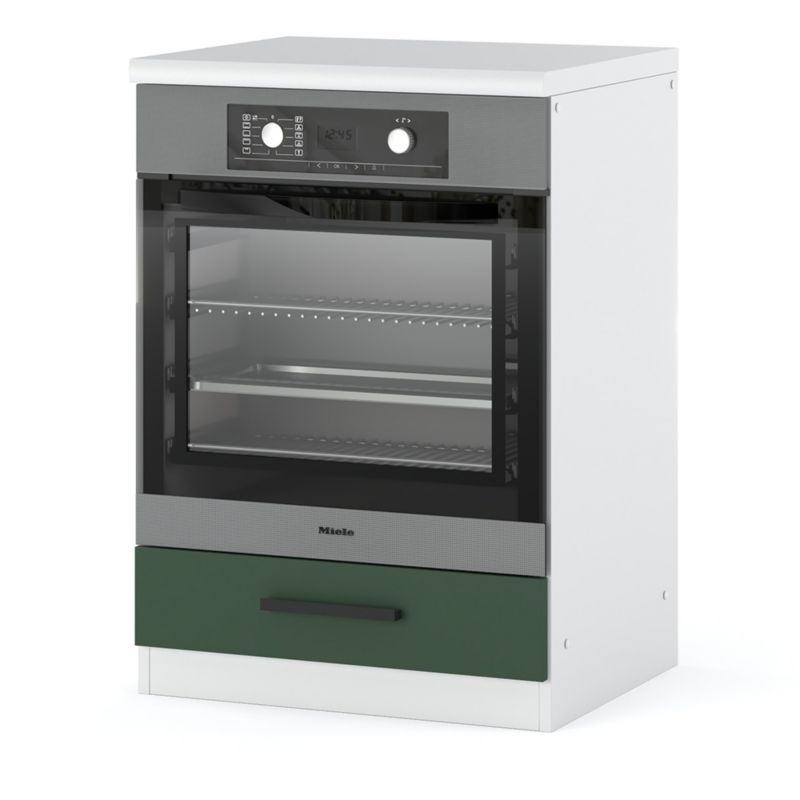 Kuchyňská linka Velkoobchod-Nábytek Stojací Pro vestavnou troubu Spodní deska Trouba 60cm 60cm Matná Bílá Láhev Zelená 60x4.