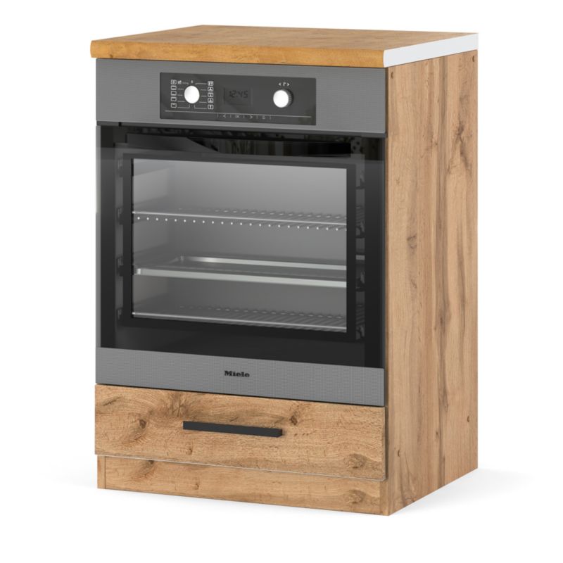Kuchyňská linka Velkoobchod-Nábytek Stojací Pro vestavnou troubu Spodní panel trouby 60cm 60cm Wotan Dub Wotan Dub 60x47x85 cm.