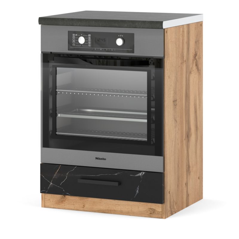 Kuchyňská linka Velkoobchod-Nábytek Stojací Pro vestavnou troubu Spodní panel trouba 60cm 60cm Wotan San Sebastian Dub 60x47x85.