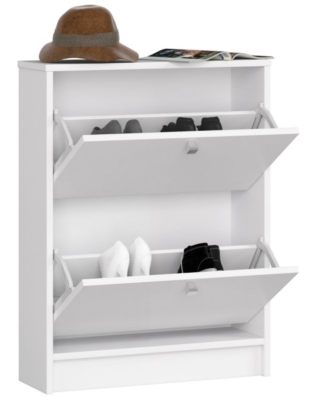 Szafka na buty Akord Biała 60 cm 2 drzwi kolor Biały mat 2 półki 60x20x80 cm 1 szt.