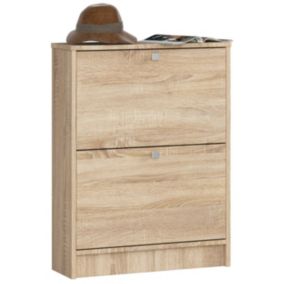 Szafka na buty Akord Dąb Sonoma 60 cm 2 drzwi kolor Dąb Sonoma mat 2 półki 60x20x80 cm 1 szt.