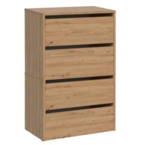 Szafka na Buty Topeshop Modo X2 Dąb Artisan 36x60x88 cm 1 szt.